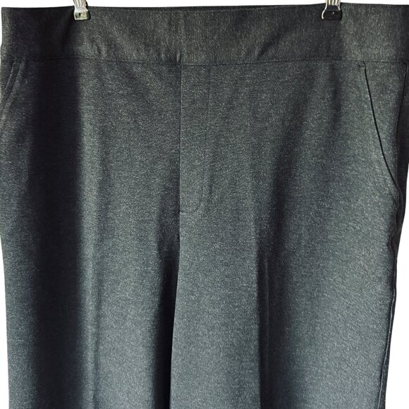 Spanx Sz 1XT Ponte Wide Leg Pant Trouser Gray Pull On Stretch Compression Comfy - Picture 14 of 15
